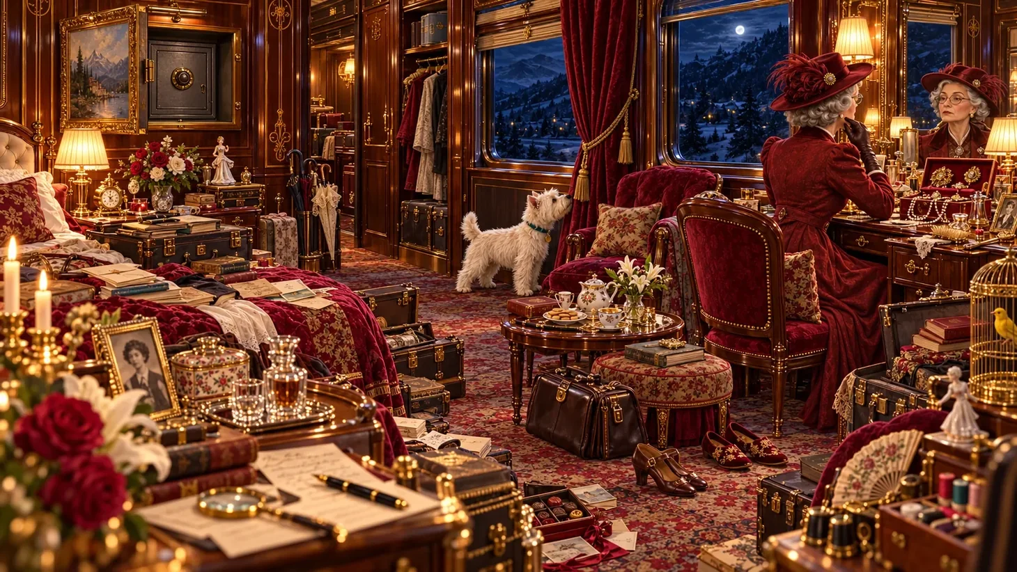 Mystery on the Night Train: A luxurious 1930s Art Deco night train